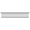 Ekena Millwork 136" Bottom Width x 140 3/8" Top Width x 8 5/8"H x 3/8"P Bedford Crosshead CRH09X136BE - alternate 1